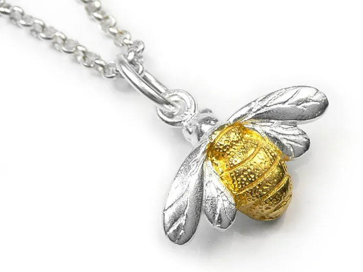 Silver Earrings - Bee Drop