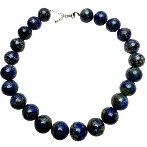 Silver Lapis Lazuli Beads Necklace