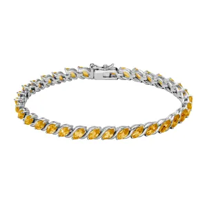 Sterling Silver Marquise Citrine Bracelet Sterling Silver Marquise Citrine Bracelet