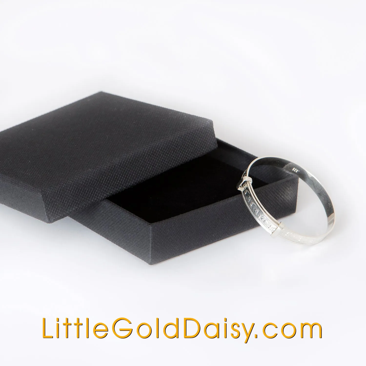 Teddy Bear Baby Bangle in Sterling Silver the perfect Baby Shower Gift