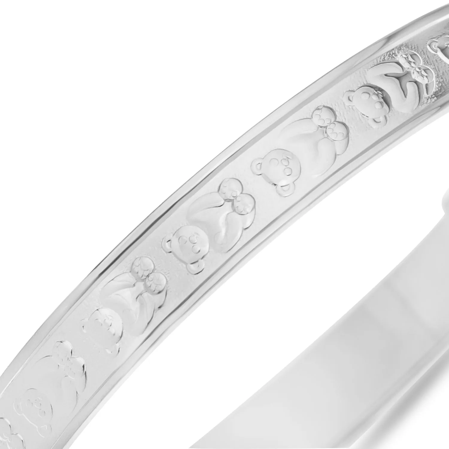 Teddy Bear Baby Bangle in Sterling Silver the perfect Baby Shower Gift