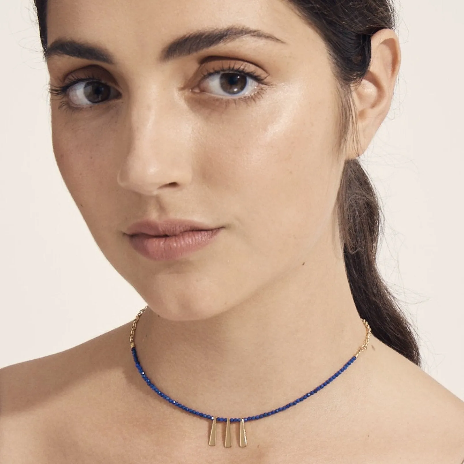 Temple of the Sun Naxos Necklace - Lapis Gold