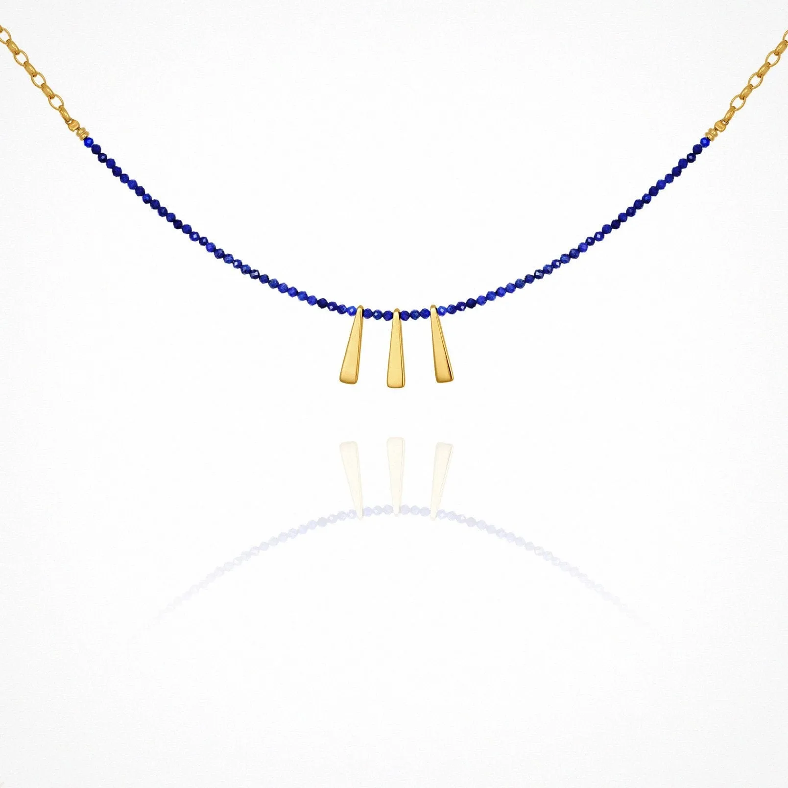 Temple of the Sun Naxos Necklace - Lapis Gold