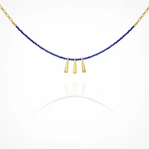 Temple of the Sun Naxos Necklace - Lapis Gold