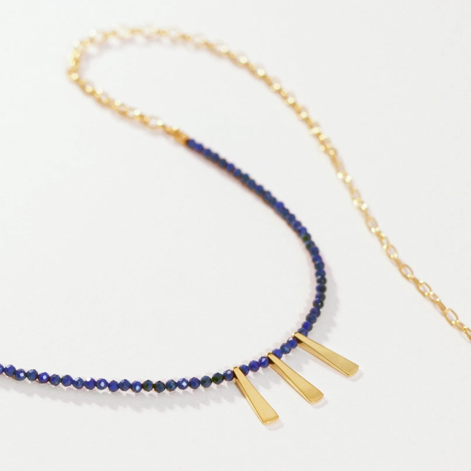 Temple of the Sun Naxos Necklace - Lapis Gold