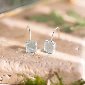 The Ashera - Natural Aquamarine Dangle Earrings
