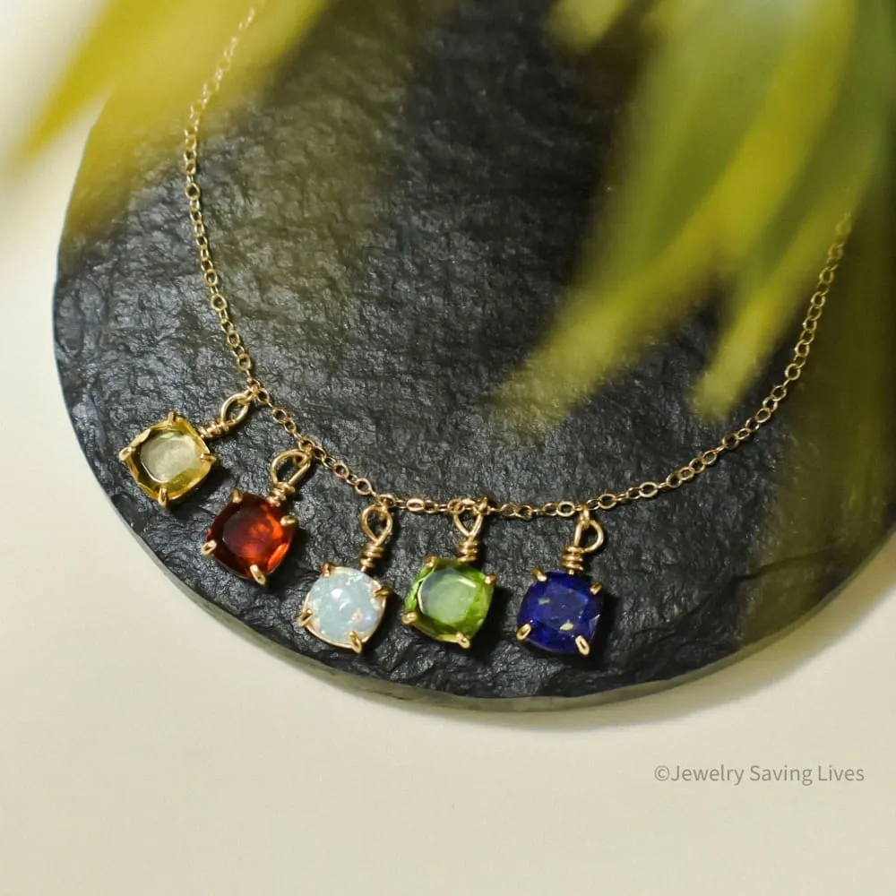 The Ashlynn Custom - Birthstone Family Necklace