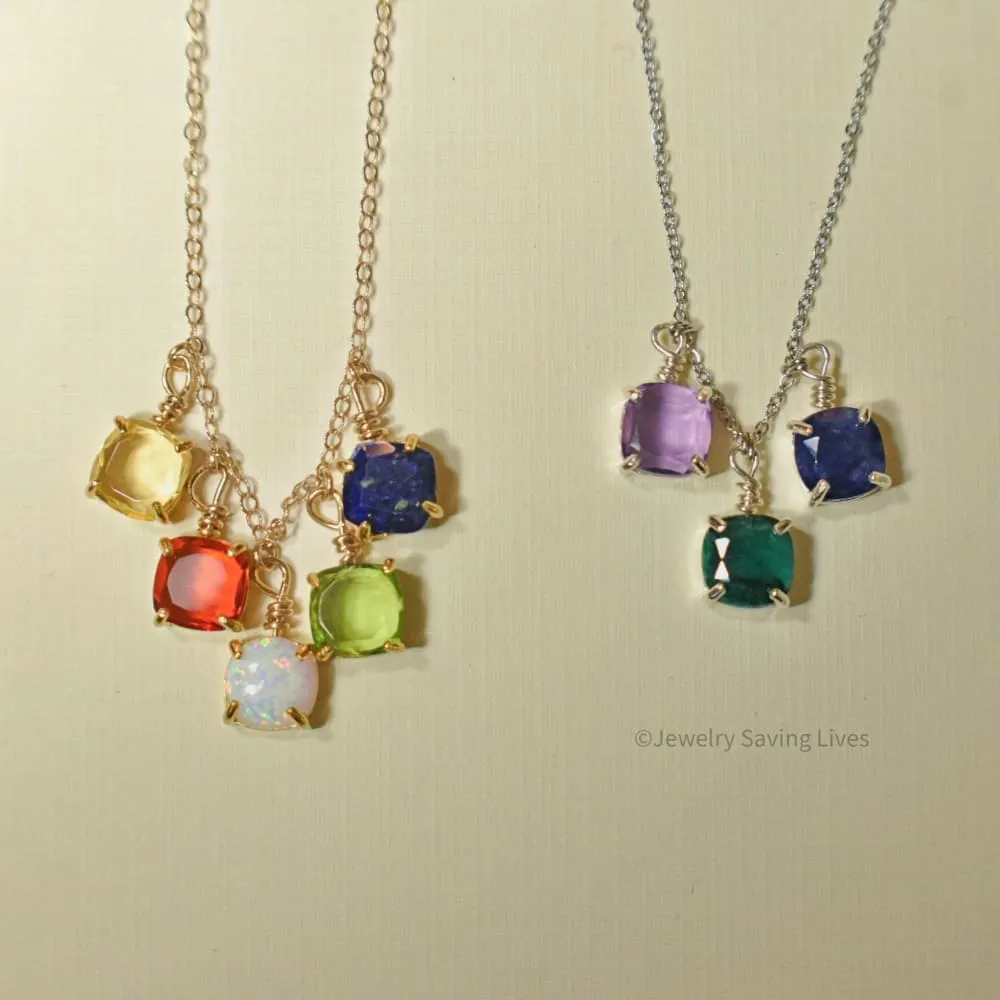 The Ashlynn Custom - Birthstone Family Necklace