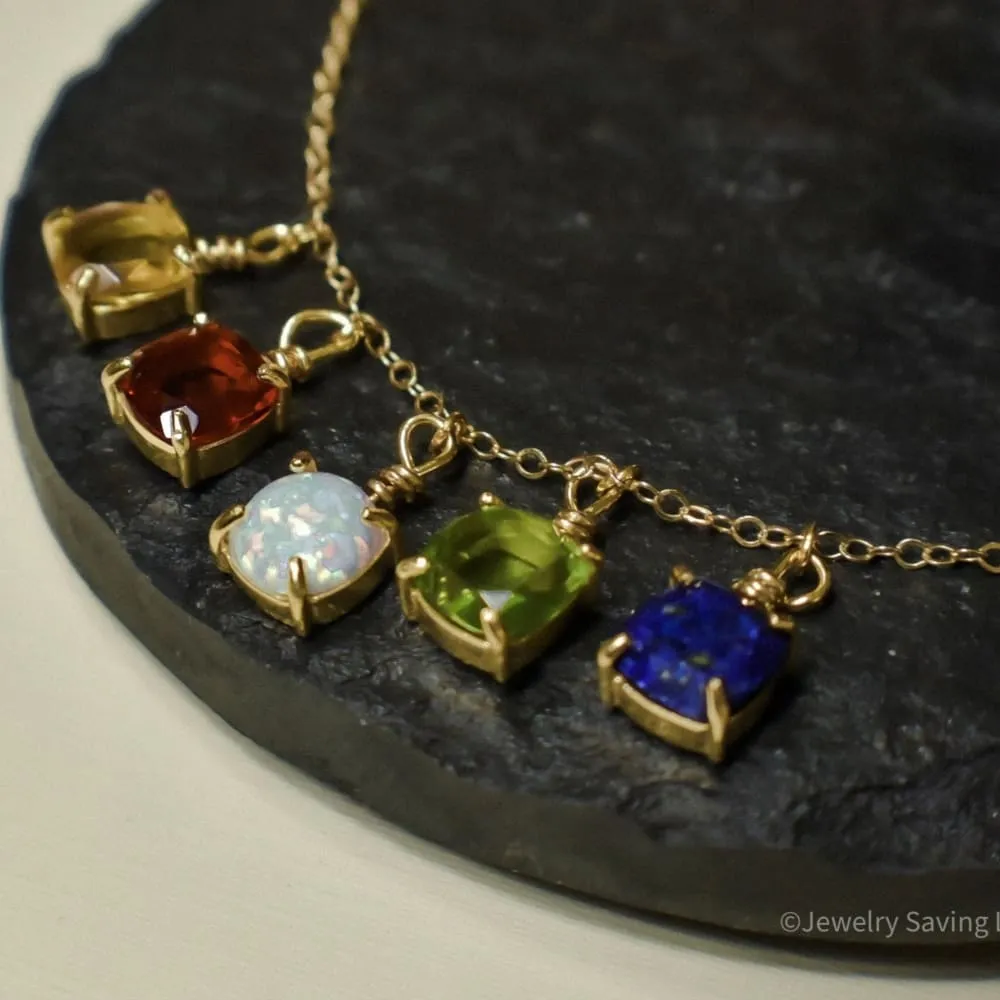 The Ashlynn Custom - Birthstone Family Necklace