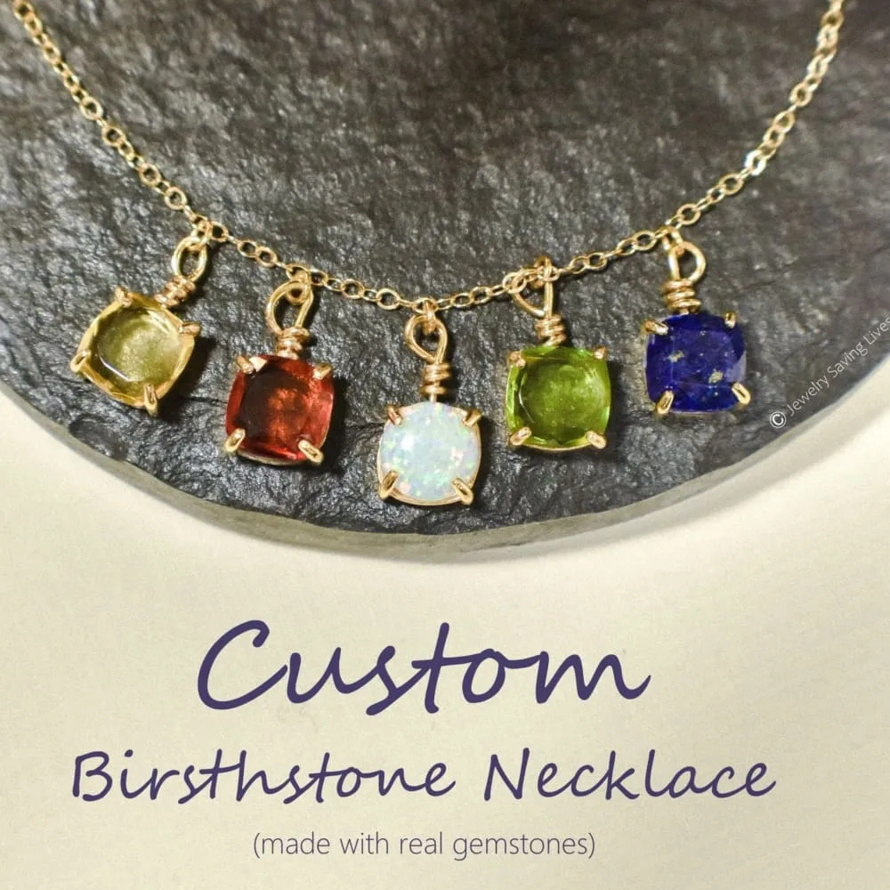 The Ashlynn Custom - Birthstone Family Necklace
