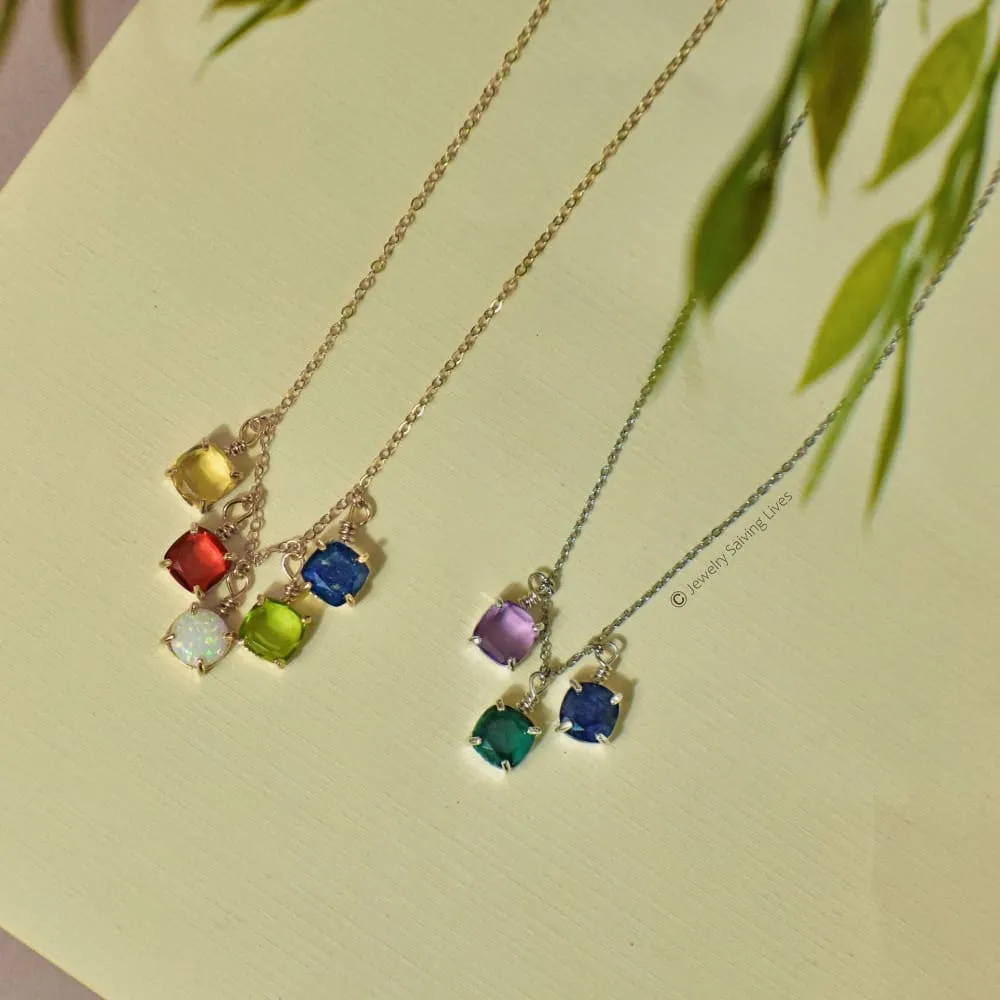 The Ashlynn Custom - Birthstone Family Necklace